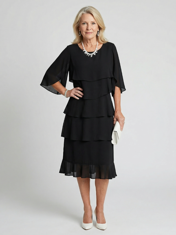 Kvinnors Midi Sommardress | Flikiga Ärmar
