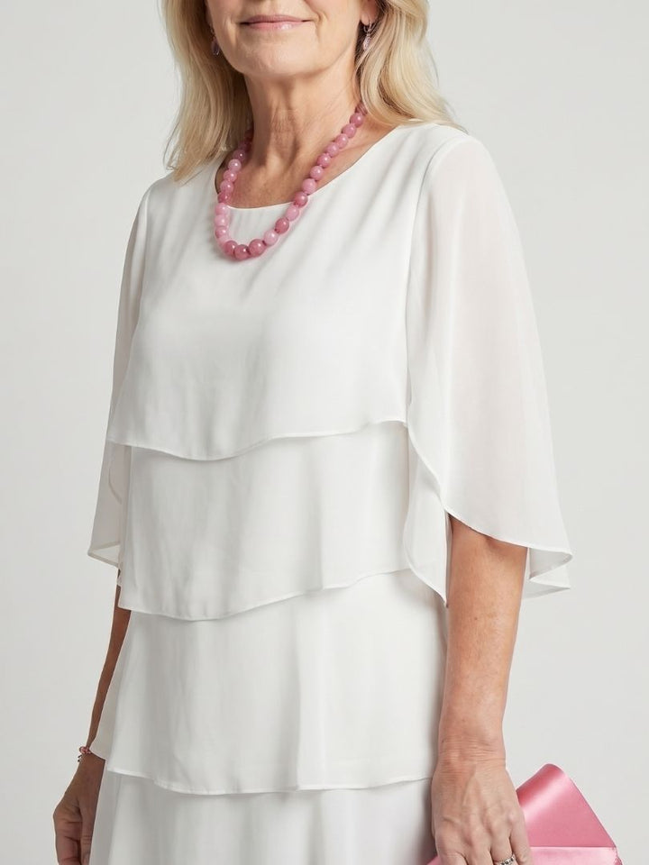 Kvinnors Midi Sommardress | Flikiga Ärmar