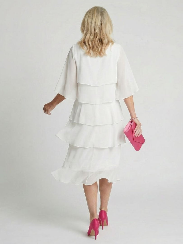 Kvinnors Midi Sommardress | Flikiga Ärmar