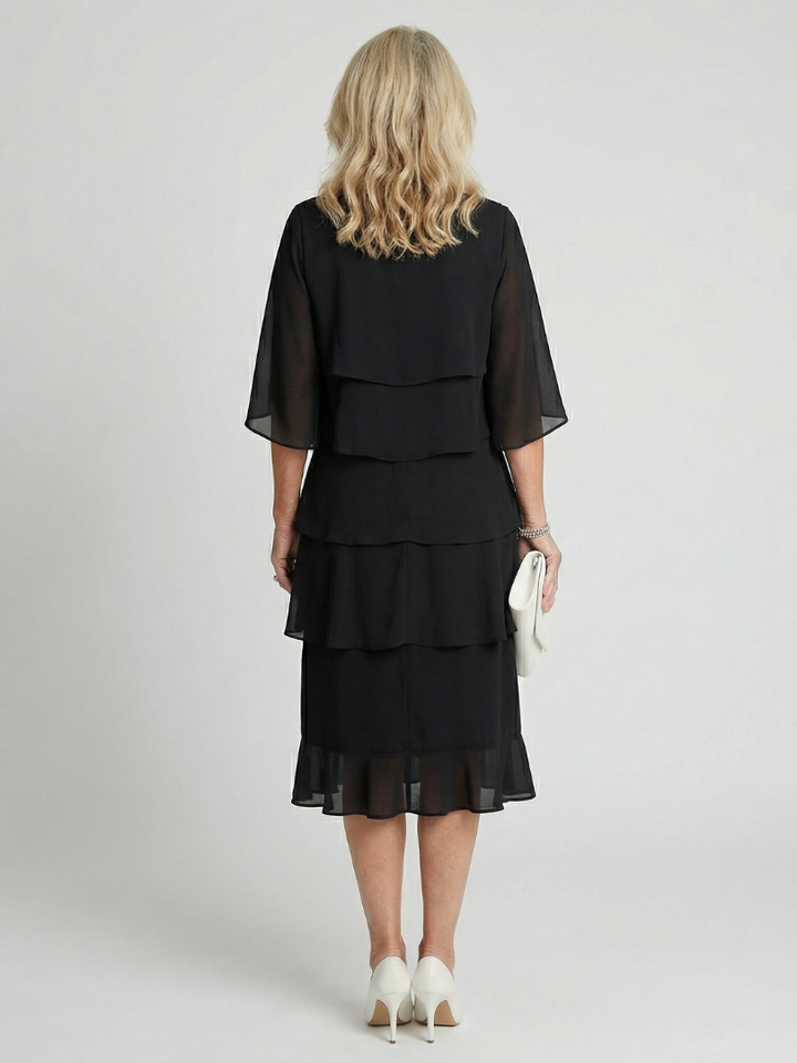 Kvinnors Midi Sommardress | Flikiga Ärmar