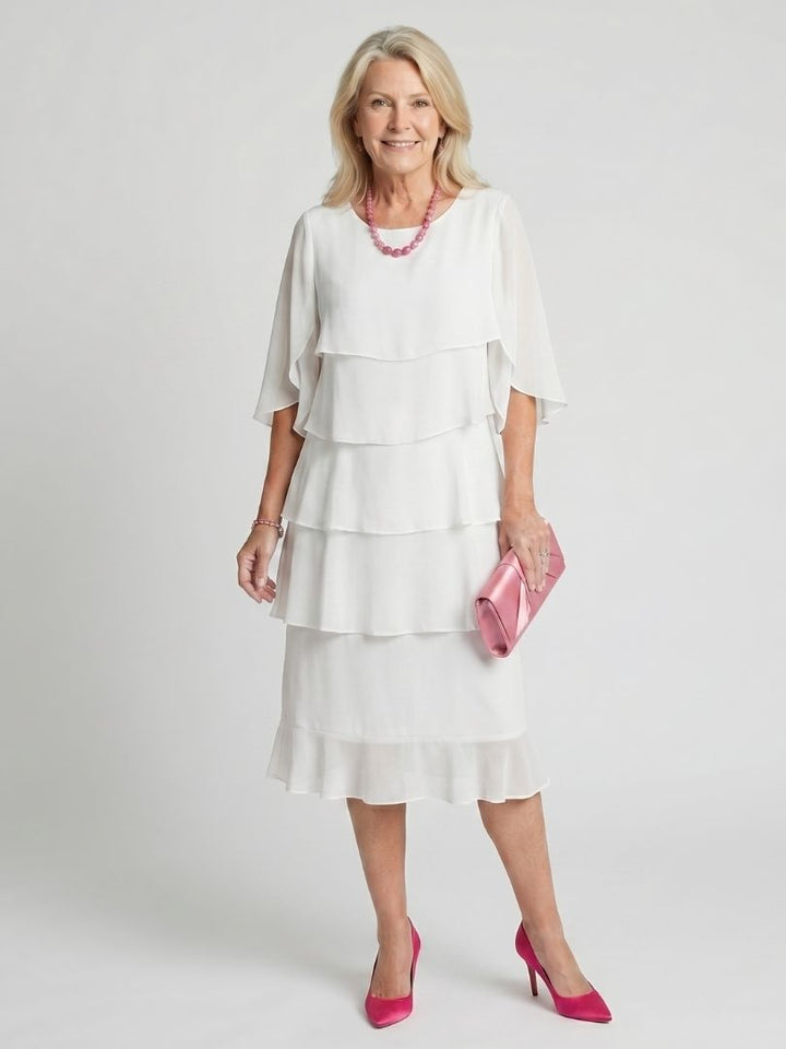 Kvinnors Midi Sommardress | Flikiga Ärmar