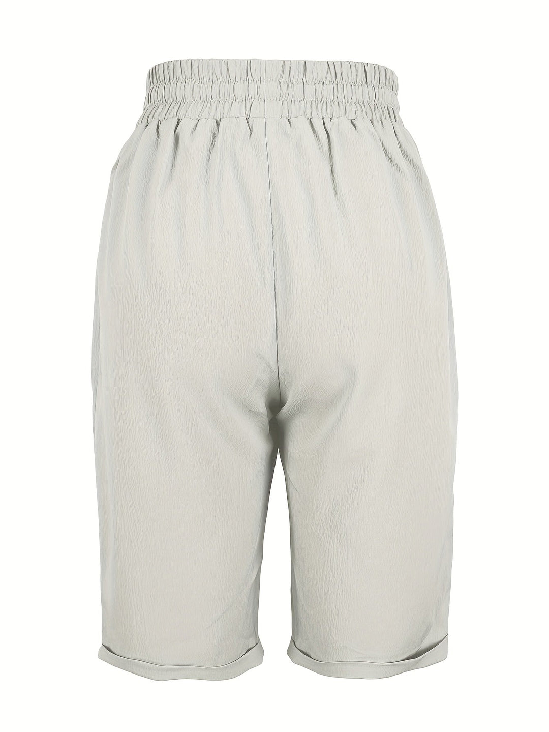 Kvinnors Shorts | Pull-On Rakt Ben Cropped