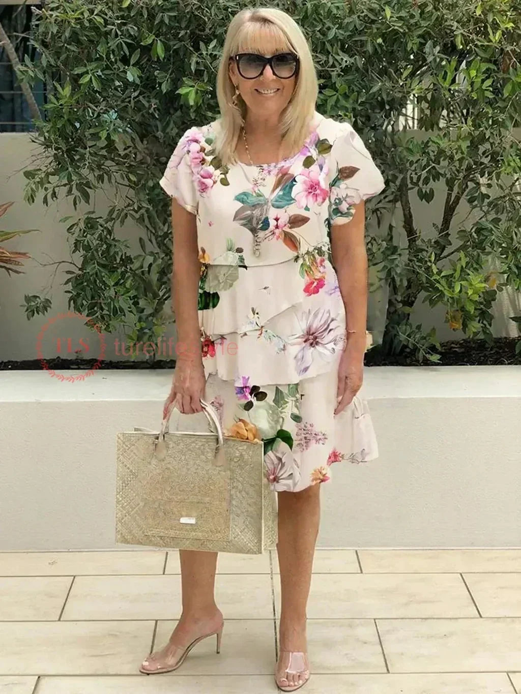 Kvinnors Midi Sommardress | Lagerpåbyggd