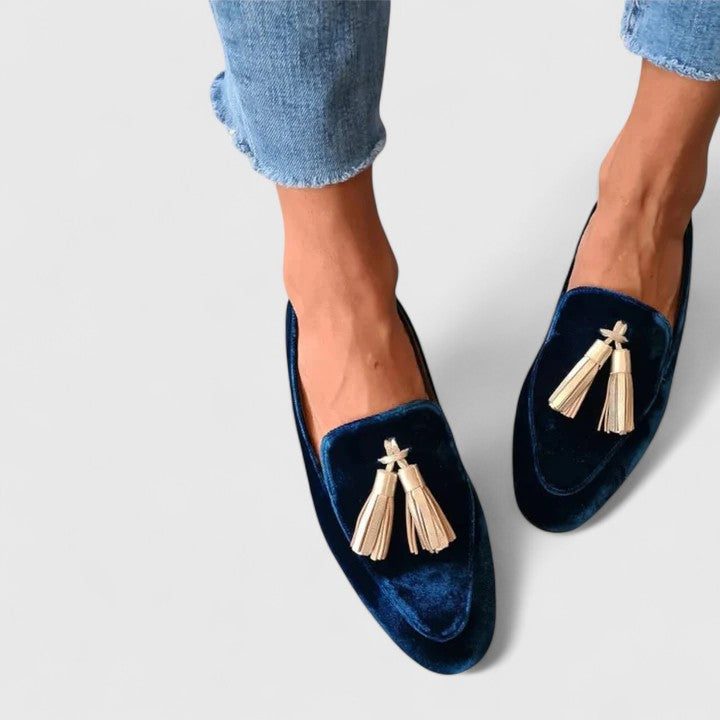 Loafers för kvinnor | Platta fransar slip-on