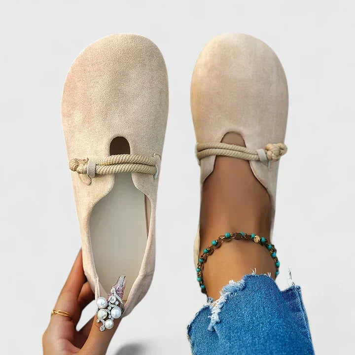 Loafers För Kvinnor | Rund Tå Repdetalj