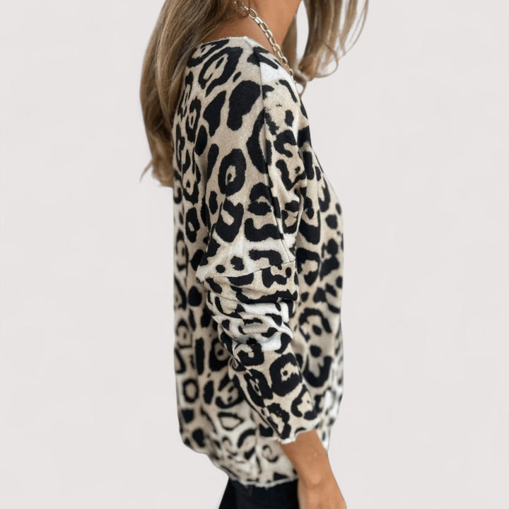Kvinnors Blus | Leopardtryck Mönster