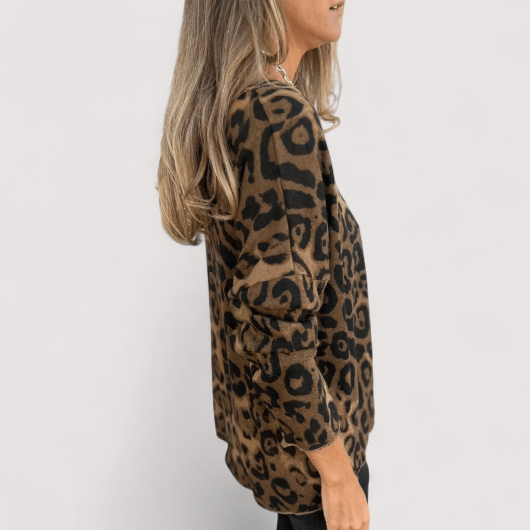 Kvinnors Blus | Leopardtryck Mönster