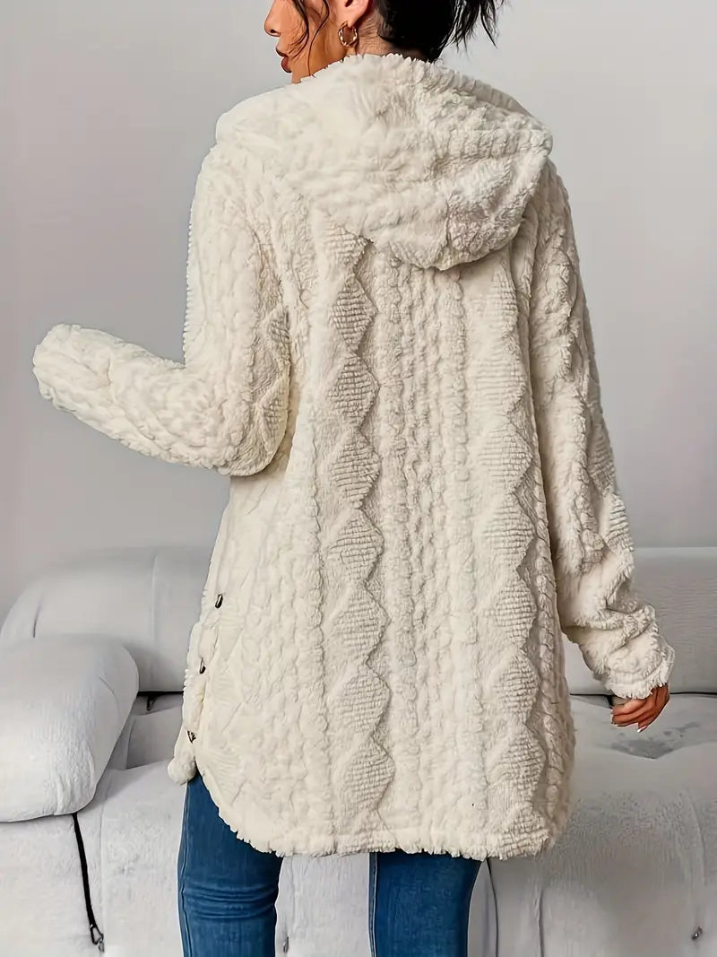 Kvinnors Kofta | Huva Casual Stil
