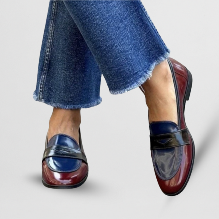 Loafers för kvinnor | Tvåfärgad Slip On