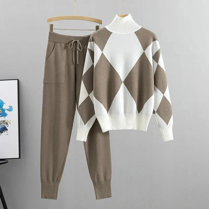 Kvinnors Tvådelade Set | Geometrisk Design