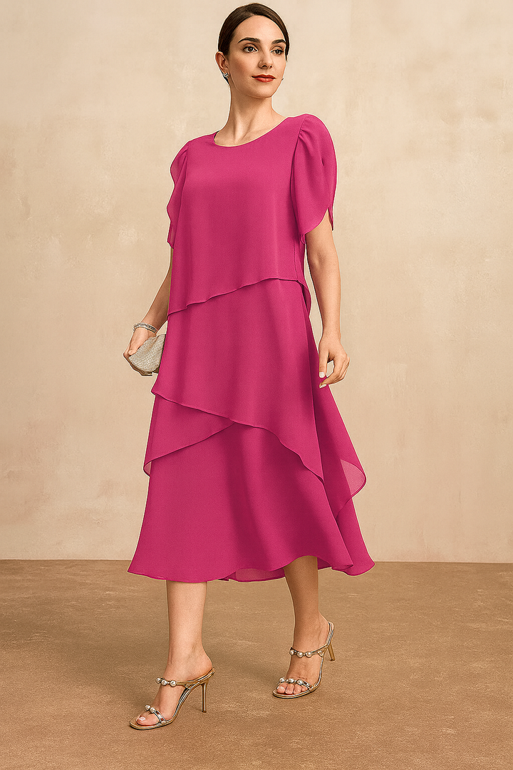 Kvinnors Klänning | Lager av Volanger Midi