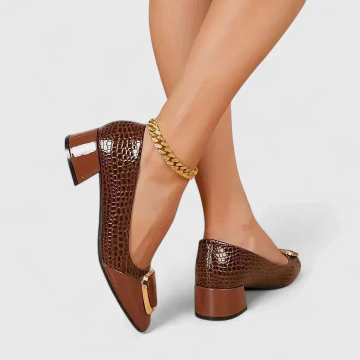 Loafers För Kvinnor | Blockklack Stängd Tå