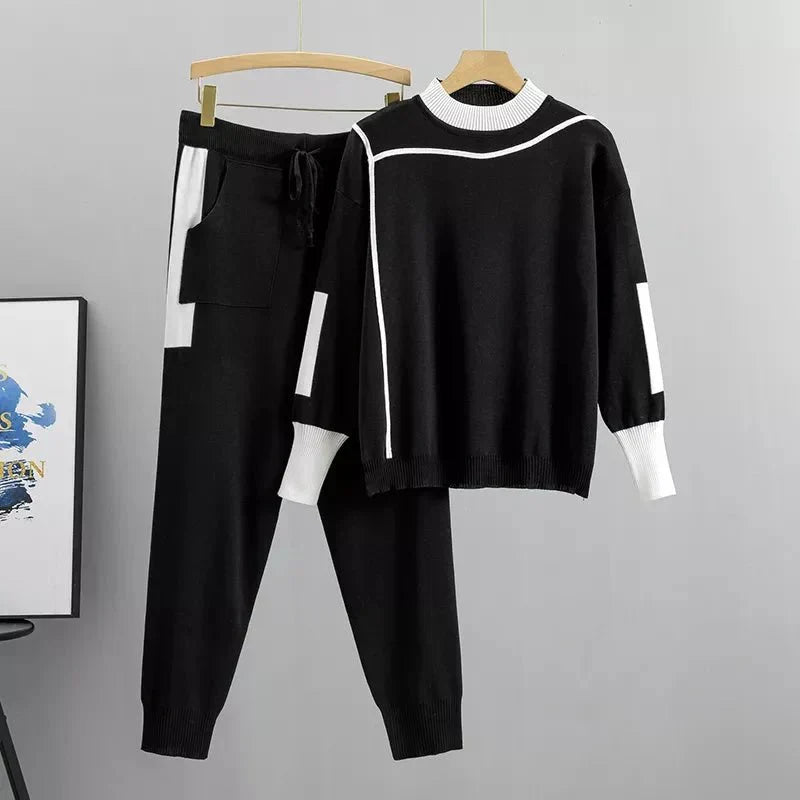 Damträningsdräkt | Långärmad Topp och Joggingbyxor