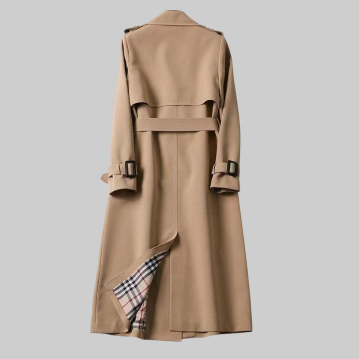 Dam Trench Coat | Bälte med Dubbelknäppt Design