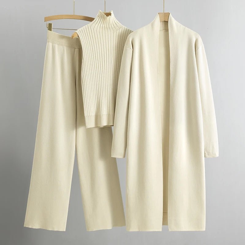 Kvinnors Tre-Delar Set | Matchande Outfit Med Lager Element