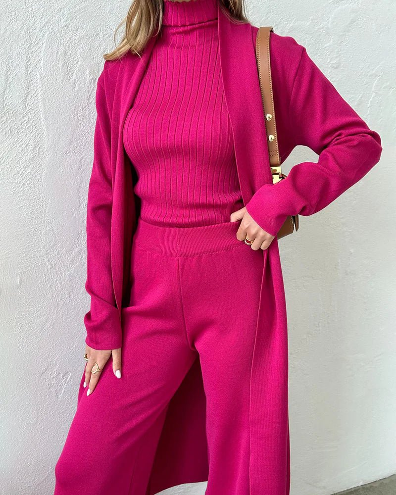 Kvinnors Tre-Delar Set | Matchande Outfit Med Lager Element