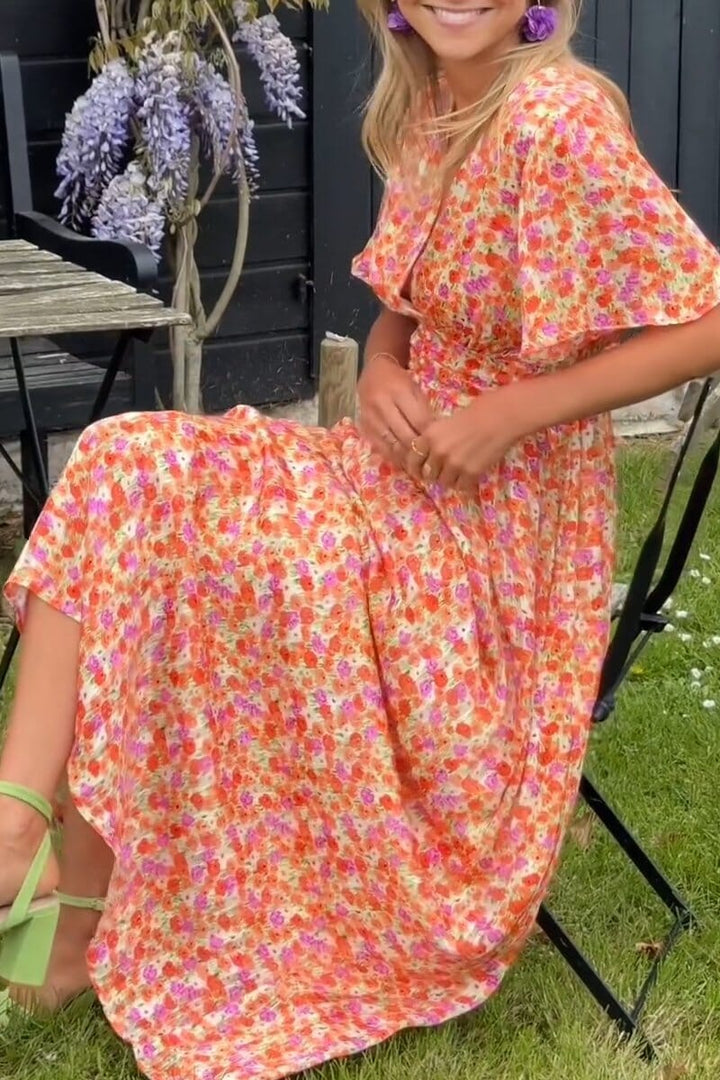 Kvinnors Bröllopsgäst Maxi Klänning | Avslappnad Blommig
