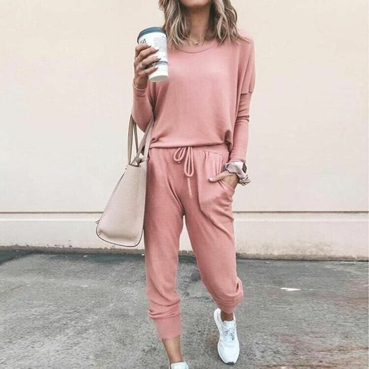 Kvinnors Tvådelade Set | Jogger-stil Byxor