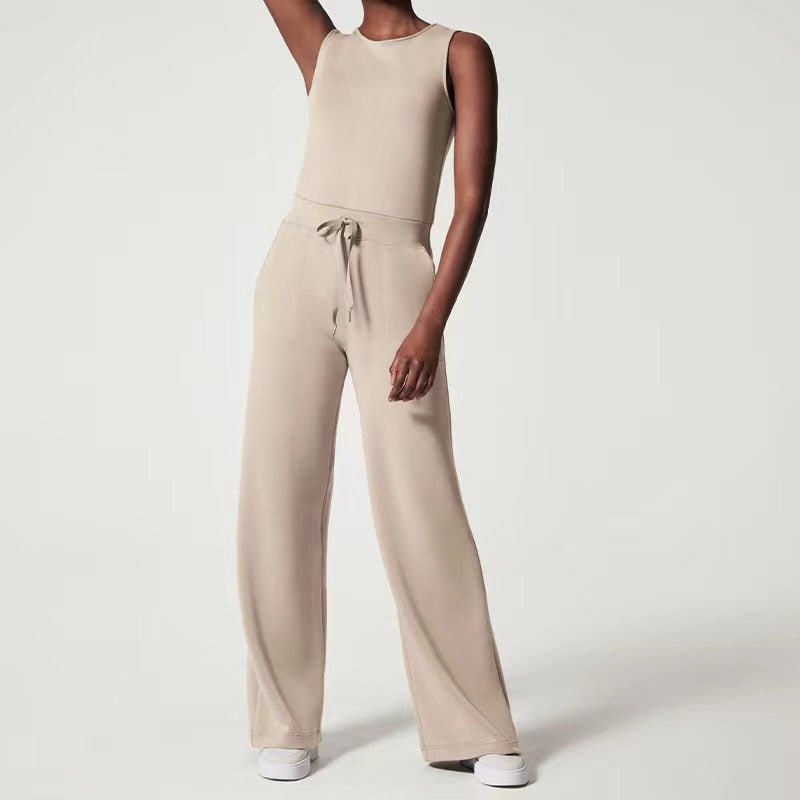Kvinnors Jumpsuit | Knyt Midja Hel Längd Klipp