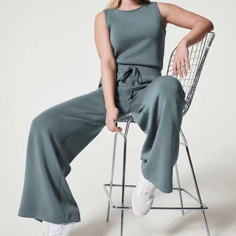 Kvinnors Jumpsuit | Knyt Midja Hel Längd Klipp