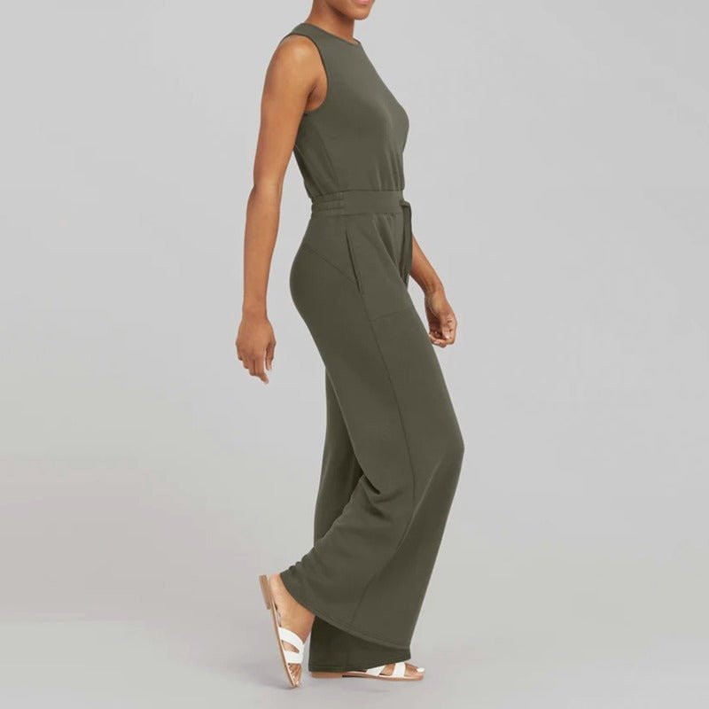 Kvinnors Jumpsuit | Knyt Midja Hel Längd Klipp