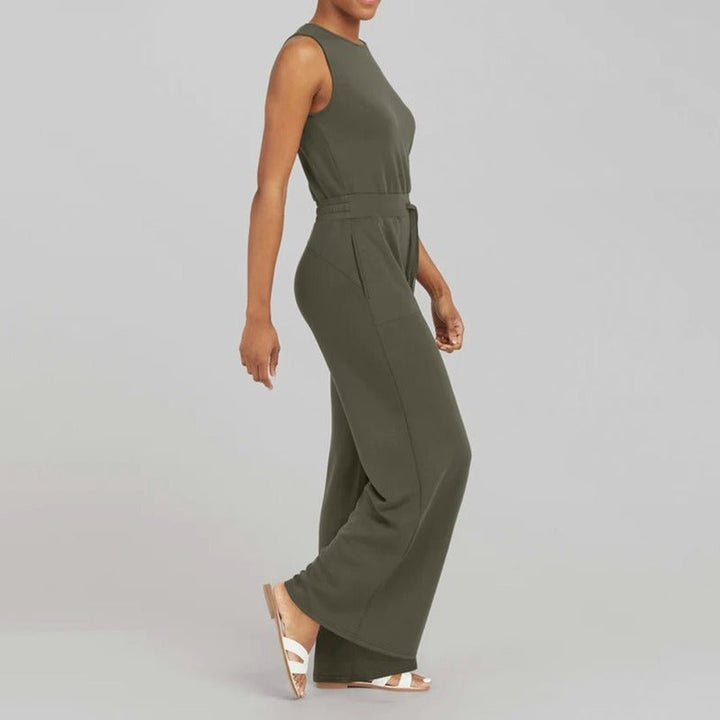 Kvinnors Jumpsuit | Knyt Midja Hel Längd Klipp
