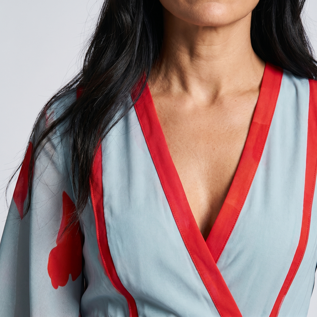 Kvinnors Klänning | Blommig Wrap Maxi