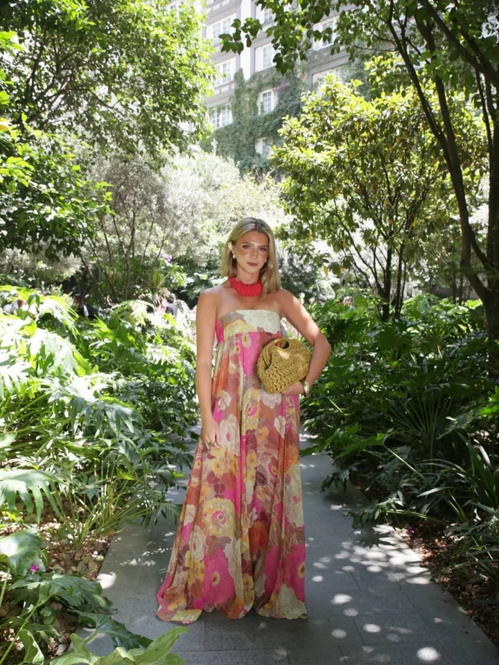 Kvinnors Bröllopsgäst Maxi Klänning | Off-Shoulder Blommig