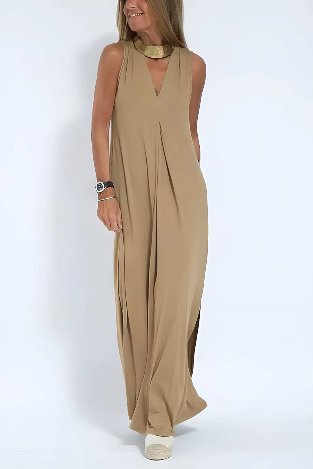 Kvinnors Klänning | Lager Maxi med Cardigan