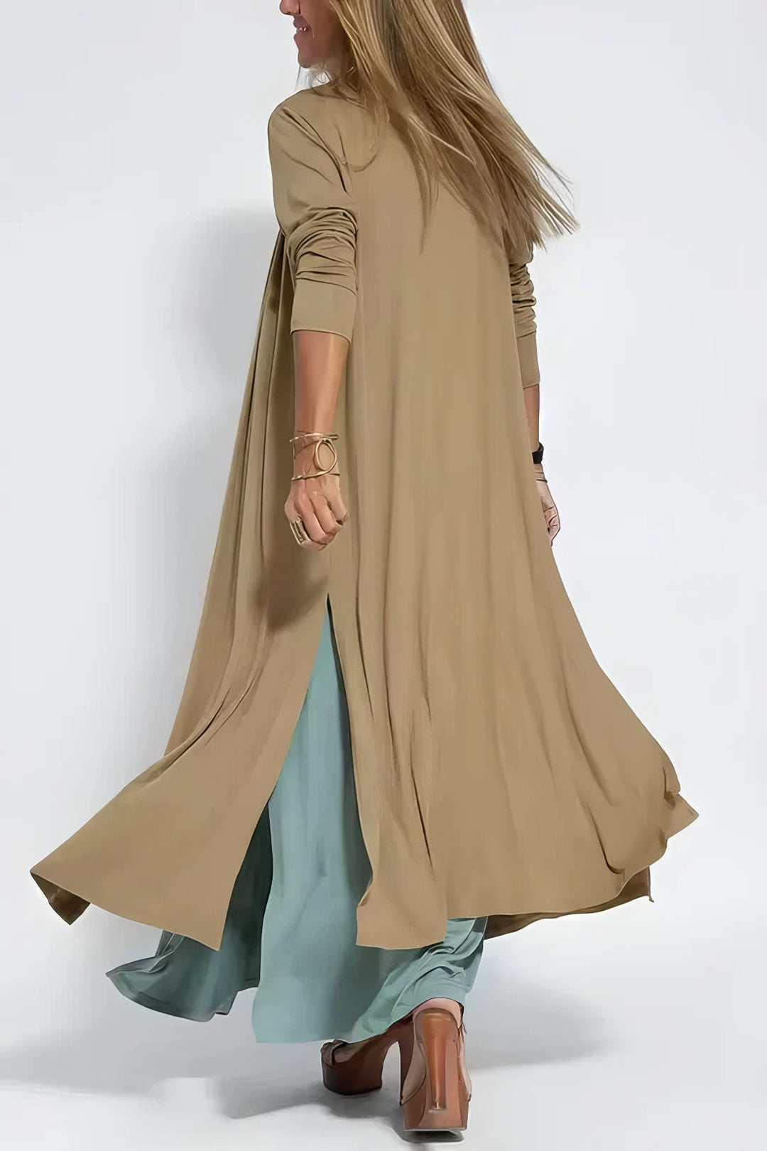 Kvinnors Klänning | Lager Maxi med Cardigan
